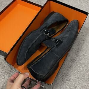 Magnanni Teruel Navy Blue Suede Bit Loafers Mens Size 13 M Slip On Dress Shoes